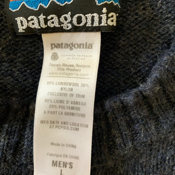 Patagonia Men’s Lambswool Crew Neck - Size L - Picture 2 of 2
